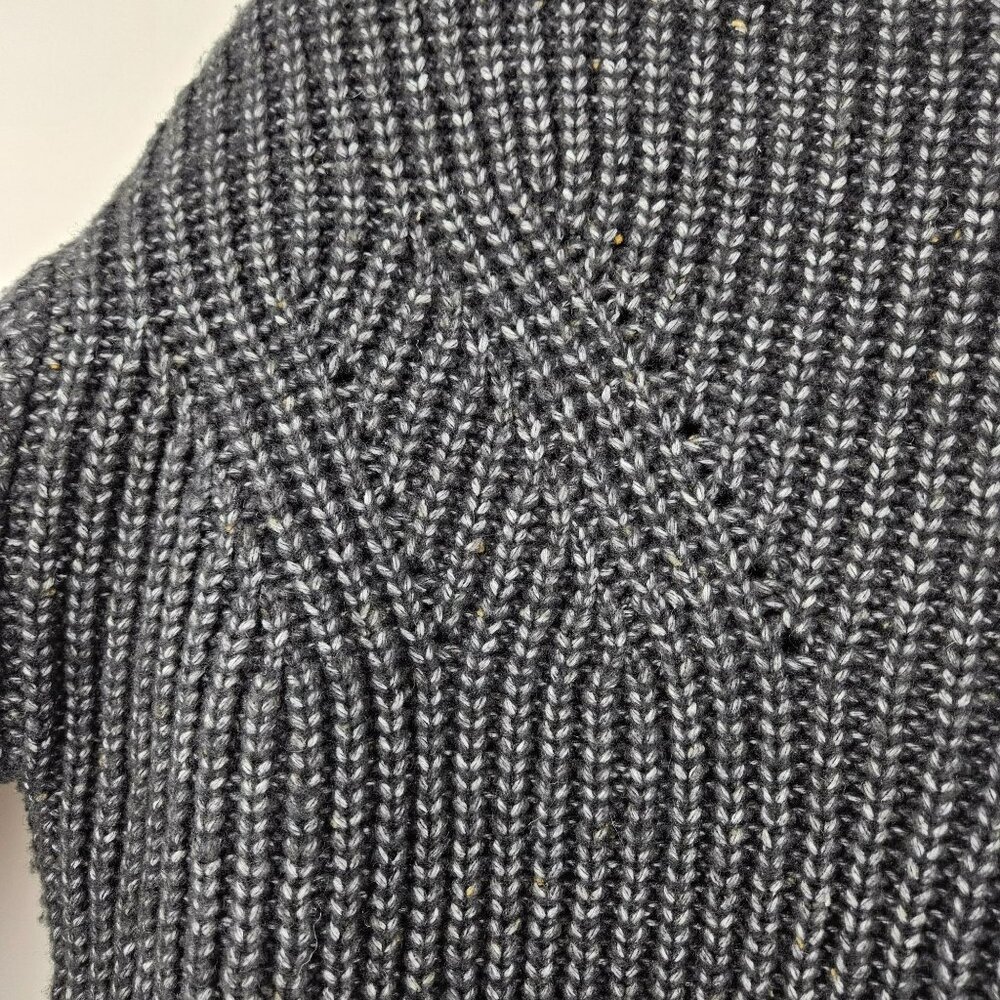 COLUMBIA Cable Knit Sweater Mens XS Oversized Fisherman Gray Wool Blend NICE - Picture 13 of 14